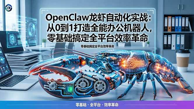 （17996期）OpenClaw龙虾自动化实战：从0到1打造全能办公机器人，零基础搞定全平台效率革命-星空网创资源