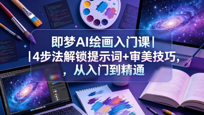 即梦AI绘画入门课|4步法解锁提示词+审美技巧,从入门到精通-星空网创资源