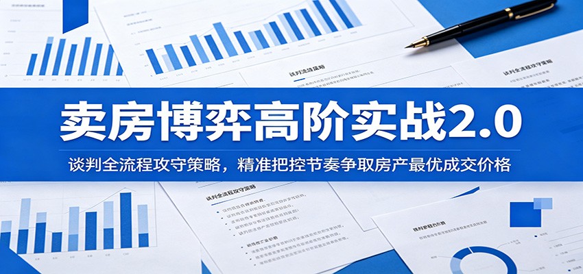 卖房博弈高阶实战2.0:谈判全流程攻守策略,精准把控节奏争取房产最优成交价格 卖房博弈高阶实战2.0:谈判全流程攻守策略,精准把控节奏争取房产最优成交价格