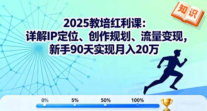 (16178期)2025教培红利课:详解IP定位、创作规划、流量变现,新手90天实现月入20万-星空网创资源