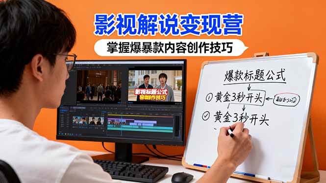 (16348期)影视解说变现营:通过30+实战案例爆款内容创作技巧,掌握影视解说盈利密码-星空网创资源