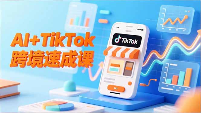 AI+TikTok跨境速成课，智能翻译、店铺定位、流程拆解，7天高效上线运营-星空网创资源