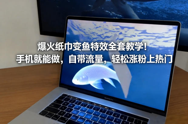 爆火纸巾变鱼特效全套教学!手机就能做,自带流量,轻松涨粉上热门-星空网创资源