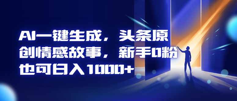 （16581期）AI一键生成，头条原创情感故事，新手0粉也可日入1000+-星空网创资源
