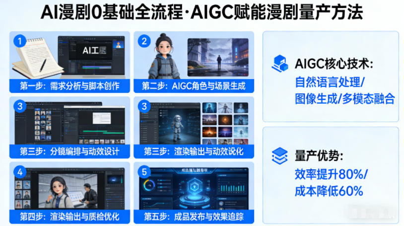AI漫剧0基础全流程,快速掌握AIGC赋能的漫剧量产方法-星空网创资源