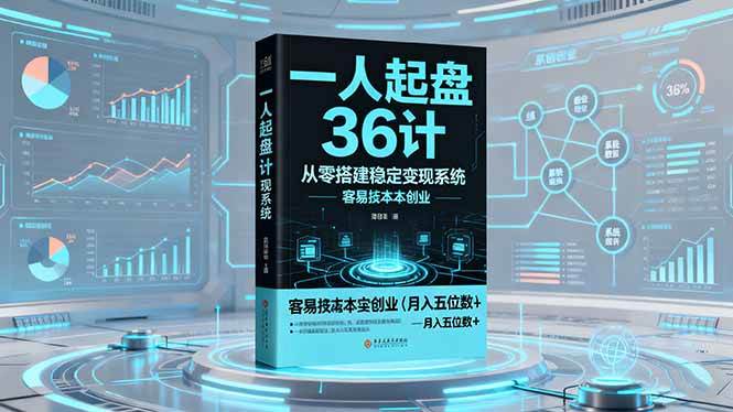 (16408期)一人起盘36计:从零搭建稳定变现系统,实现低成本创业,月入五位数+-星空网创资源