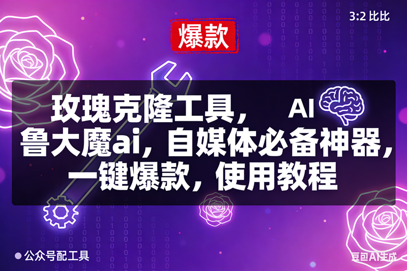 (16847期)玫瑰克隆,鲁大魔ai,自媒体必备神器,一键爆款工具,详细介绍和。使用教程-星空网创资源