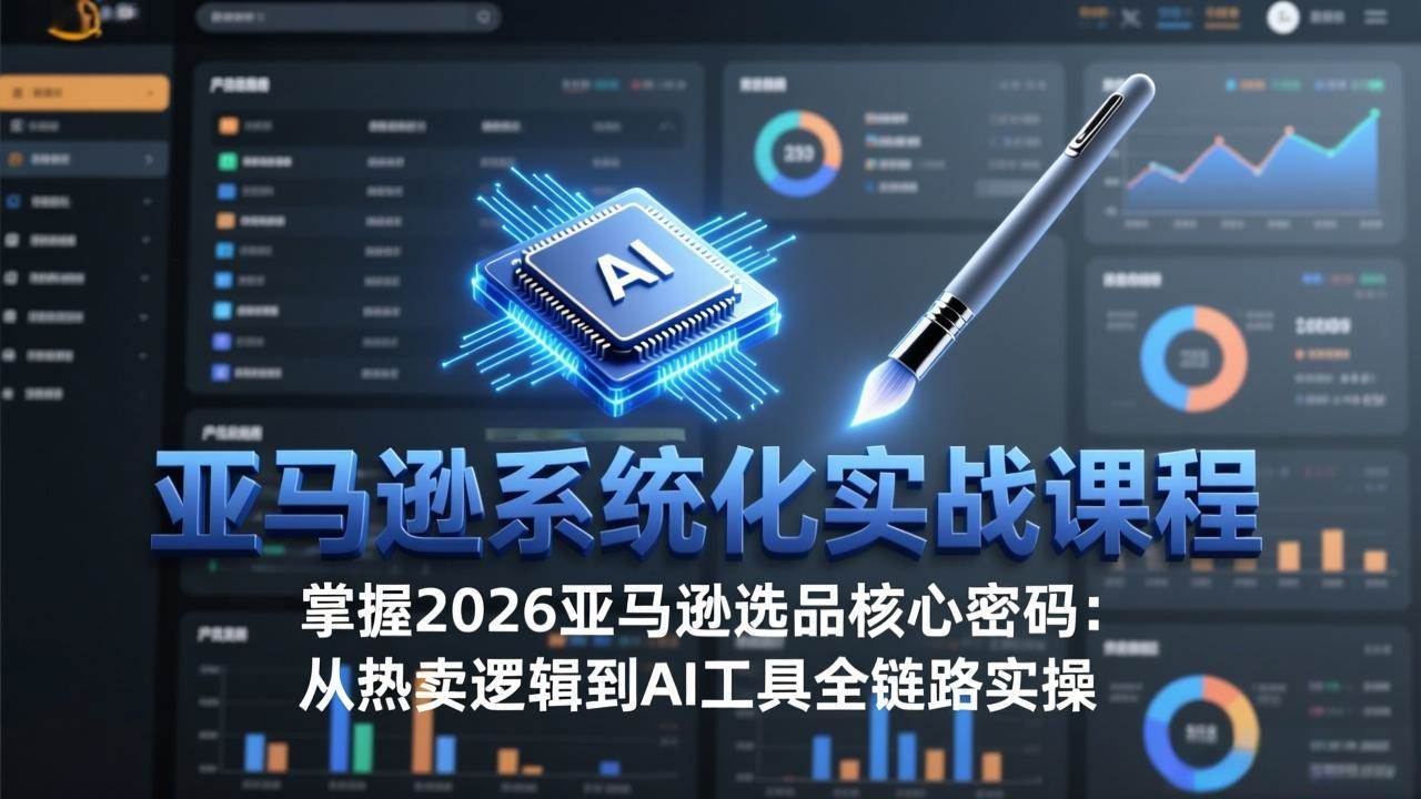 (17591期)亚马逊系统化实战课-更新3月:2026最新选品方法论,从热卖原因分析到AI作图,提升选品成功率 (17591期)亚马逊系统化实战课-更新3月:2026最新选品方法论,从热卖原因分析到AI作图,提升选品成功率