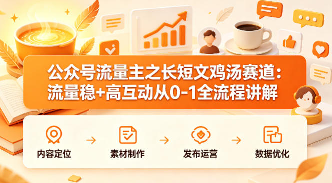 公众号流量主之长短文鸡汤赛道,流量稳+高互动,从0-1全流程讲解-星空网创资源
