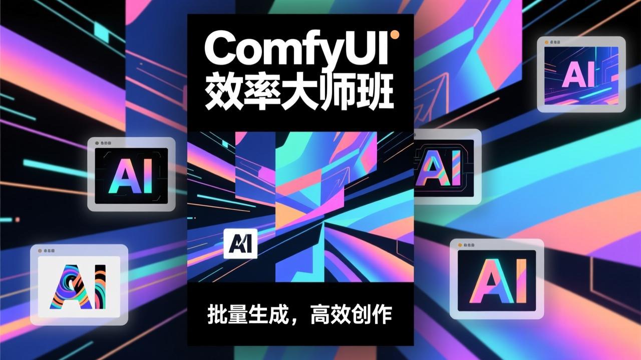 ComfyUI效率大师班:工作流搭建,批量生成,将个人AI出图效率提升5-10倍,月接单收入1-3万-星空网创资源