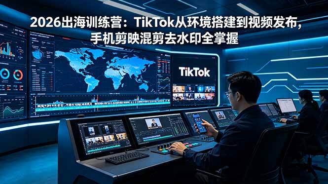 （18875期）2026出海训练营：TikTok从环境搭建到视频发布，手机剪映混剪去水印全掌握-星空网创资源