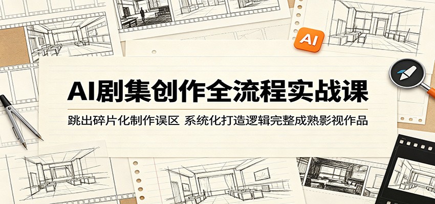 AI剧集创作全流程实战课:跳出碎片化制作误区,系统化打造逻辑完整成熟影视作品-星空网创资源