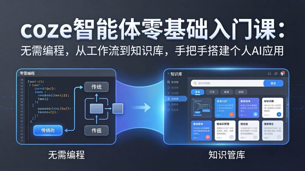 (17775期)coze智能体零基础入门课:无需编程,从工作流到知识库,手把手搭建个人AI应用-星空网创资源