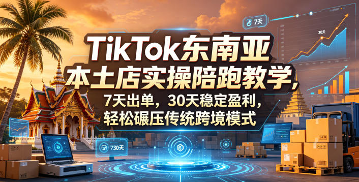 TikTok东南亚本土店实操陪跑教学，7天出单，30天稳定盈利，轻松碾压传统跨境模式（更新0516）-星空网创资源