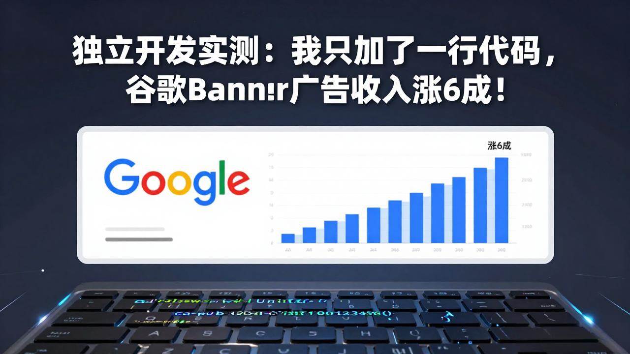 （17574期）付费文章：独立开发实测：我只加了一行代码，谷歌Banner广告收入涨6成！-星空网创资源