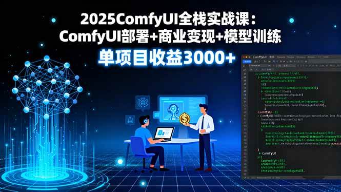 (16013期)2025ComfyUI全栈实战课:ComfyUI部署+商业变现+模型训练,单项目收益3000+-星空网创资源