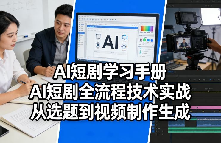 AI短剧学习手册,AI短剧全流程技术实战,从选题到视频制作生成-星空网创资源