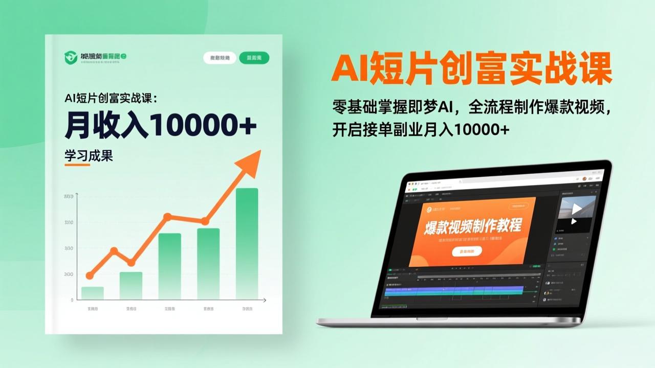 AI短片创富实战课:零基础掌握即梦AI,全流程制作爆款视频,开启接单副业月入10000+(更新-星空网创资源