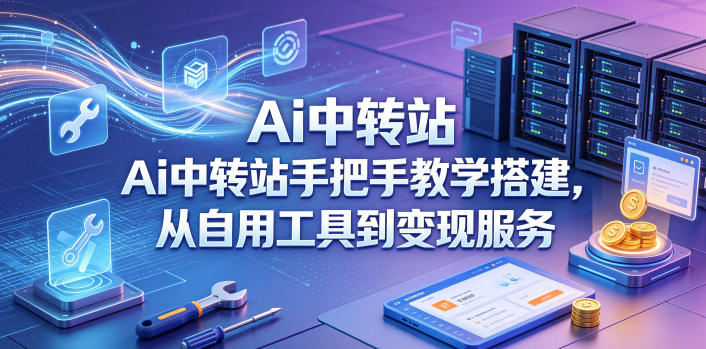 Ai中转站手把手教学搭建，从自用工具到变现服务-星空网创资源