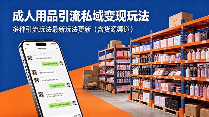 (18419期)成人用品引流私域变现玩法,多种引流玩法最新玩法更新(含货源渠道)-星空网创资源
