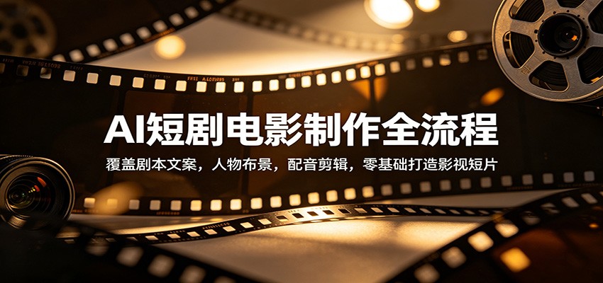 AI短剧电影制作全流程：覆盖剧本文案，人物布景，配音剪辑，零基础打造影视短片-星空网创资源