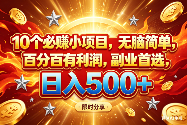 (18092期)10个必赚小项目,百分百赚米,无脑简单,副业首选,日入499+ (18092期)10个必赚小项目,百分百赚米,无脑简单,副业首选,日入499+