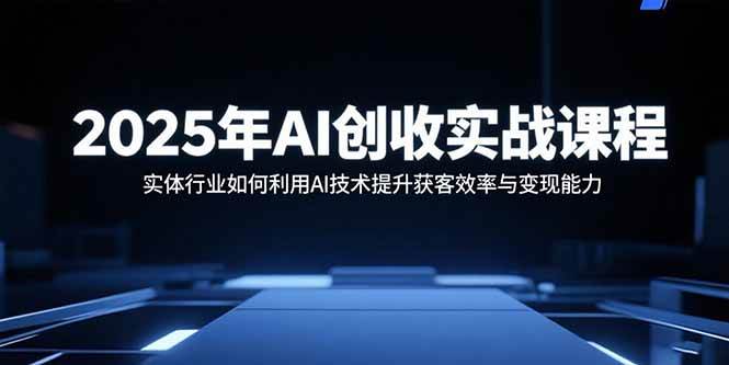 （15889期）2025年AI创收实战课程：实体行业如何利用AI技术提升获客效率与变现能力-星空网创资源