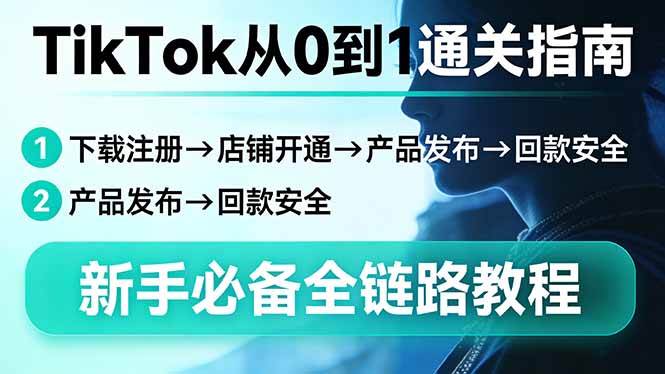 (17691期)TikTok从0到1通关指南:下载注册→店铺开通→产品发布→回款安全,新手必备全链路教程-星空网创资源
