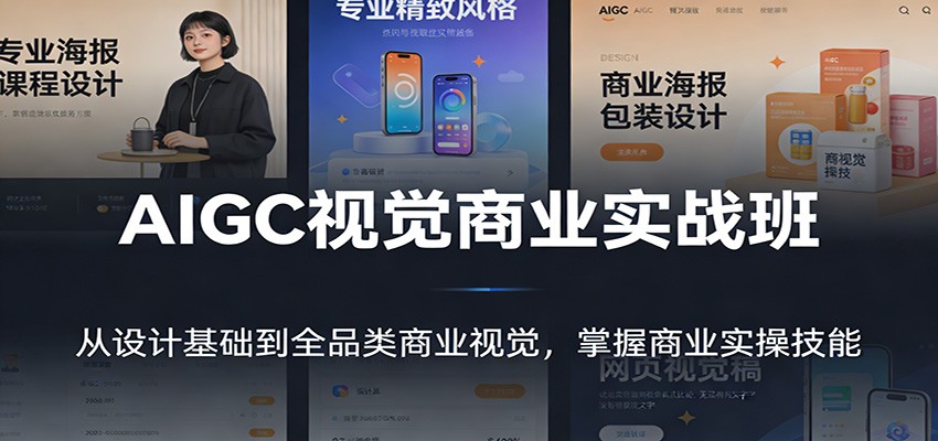 AIGC视觉商业实战班:从设计基础到全品类商业视觉,掌握商业实操技能-星空网创资源