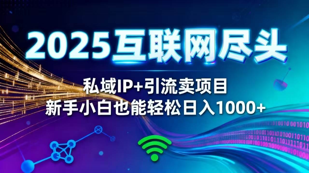 (16485期)2025网创尽头王炸项目!私域 IP + 精准引流,新手小白在家躺赚日入 1000+-星空网创资源