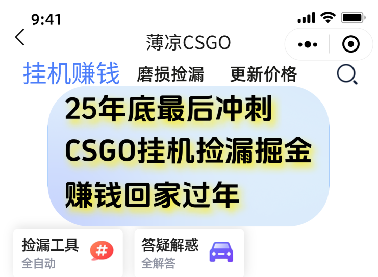 12月年底抓紧最后一个月，用CSGO游戏挂机捡漏掘金赚钱掘金，一部手机轻松日入500+-星空网创资源