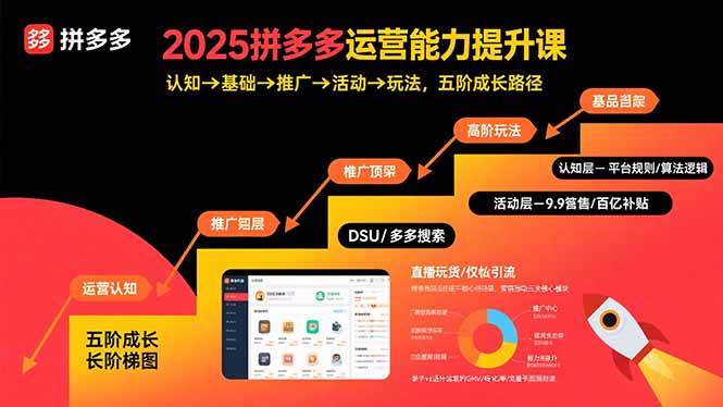 (15826期)2025拼多多运营能力提升课:认知→基础→推广→活动→玩法,五阶成长路径-星空网创资源
