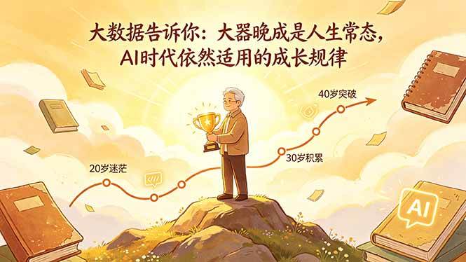 (18288期)付费文章:大数据告诉你:大器晚成是人生常态,AI 时代依然适用的成长规律-星空网创资源
