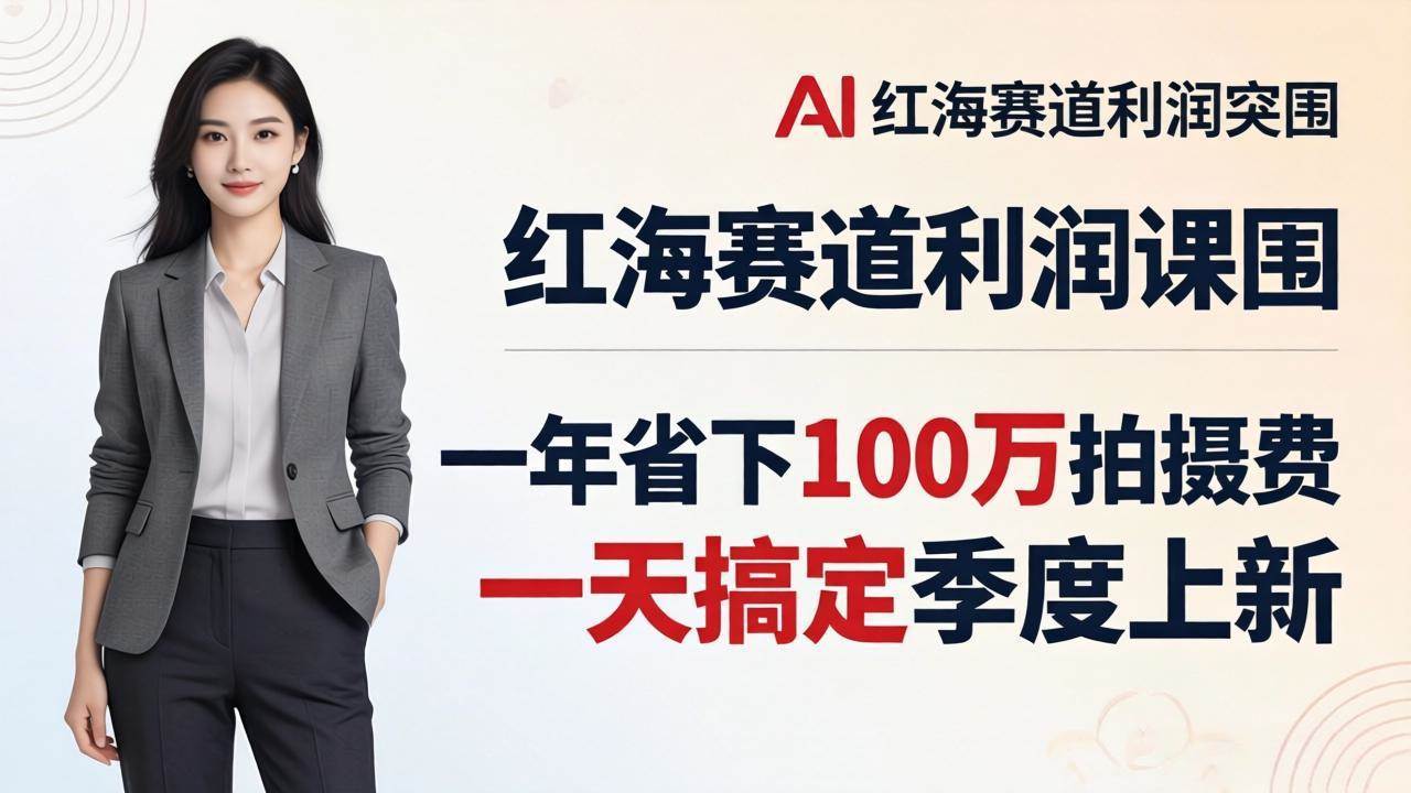 （17884期）服装老板AI模特图课：一年省下100万拍摄费，一天搞定季度上新，红海赛道利润突围-星空网创资源