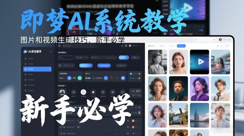 即梦AI系统教学，图片和视频生成技巧，新手必学-星空网创资源