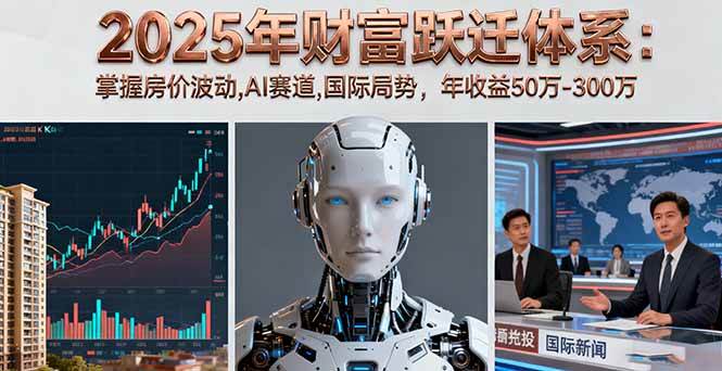 (16217期)2025年财富跃迁体系:掌握房价波动,AI赛道,国际局势,年收益50万-300万-星空网创资源