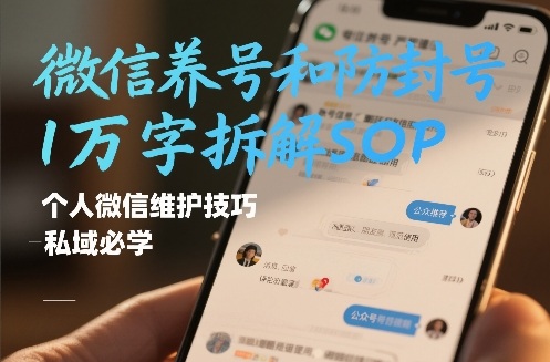 微信养号和防封号1万字拆解SOP,个人微信维护技巧,私域必学【文档】-星空网创资源