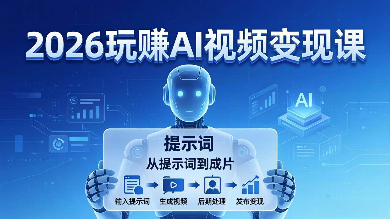 （17827期）2026玩赚AI视频变现课：掌握 AI 视频全流程技能，从提示词到成片高效产出-星空网创资源