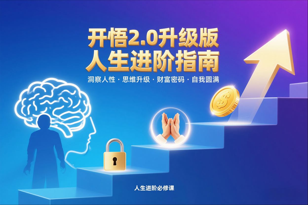 开悟2.0升级版人生进阶指南,洞察人性-思维升级-财富密码-自我圆满 开悟2.0升级版人生进阶指南,洞察人性-思维升级-财富密码-自我圆满