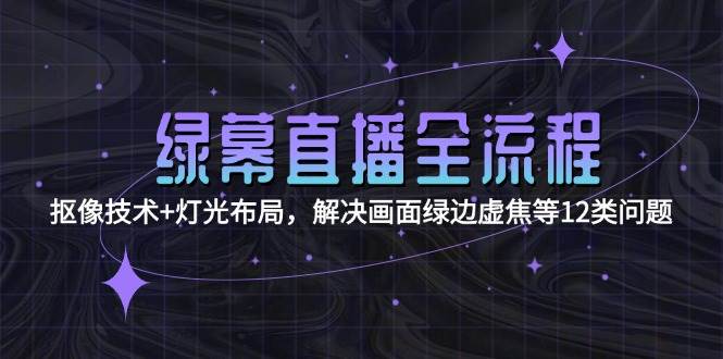 绿幕直播全流程:抠像技术+灯光布局,解决画面绿边虚焦等12类问题-星空网创资源