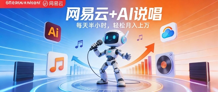 网易云+AI说唱,每天半小时,AI内容创作+流量变现,轻松月入1W-星空网创资源