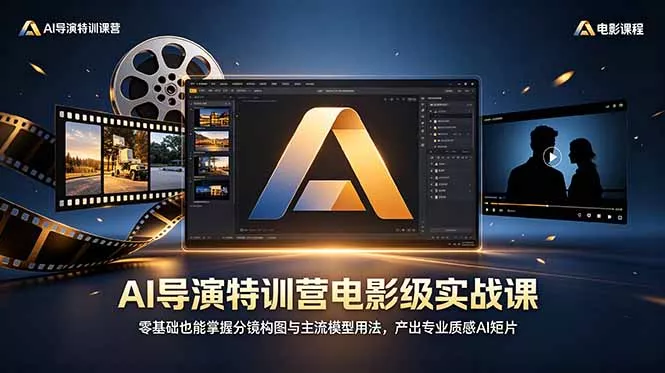 AI导演特训营电影级实战课,零基础也能掌握分镜构图与主流模型用法,产出专业质感AI短片-星空网创资源