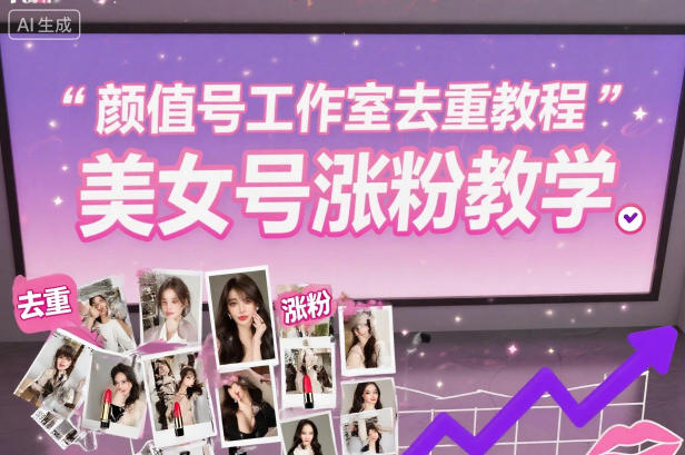 颜值号工作室去重教程,美女号涨粉教学-星空网创资源