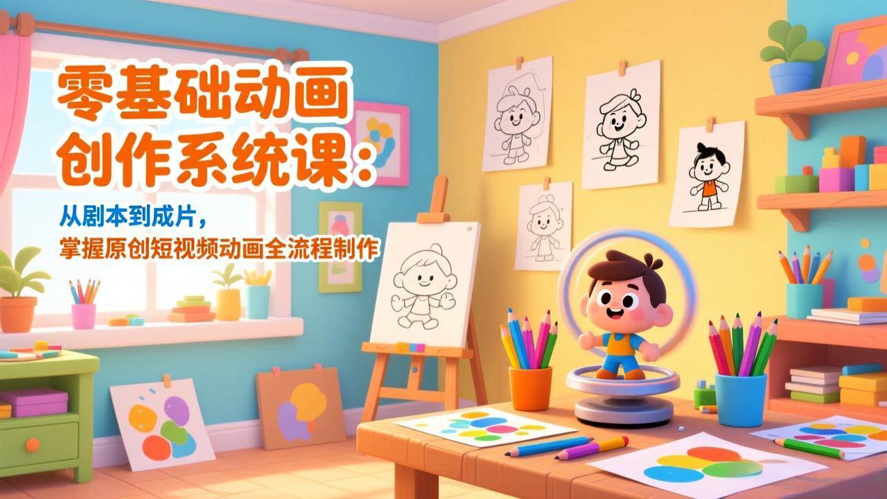 (17161期)零基础动画创作系统课:从剧本到成片,掌握原创短视频动画全流程制作-星空网创资源