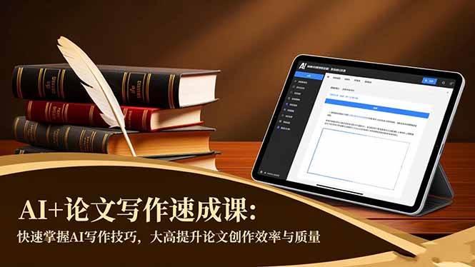(16568期)AI+论文写作速成课:快速掌握AI写作技巧,大幅提升论文创作效率与质量-星空网创资源