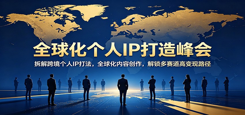 全球化个人IP打造峰会：拆解跨境个人IP打法，全球化内容创作，解锁多赛道高变现路径-星空网创资源