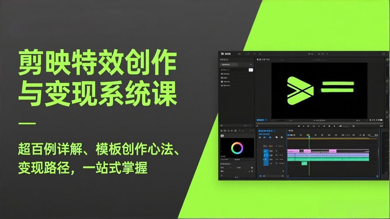 剪映特效创作与变现系统课，超百例详解、模板创作心法、变现路径，一站式掌握-星空网创资源