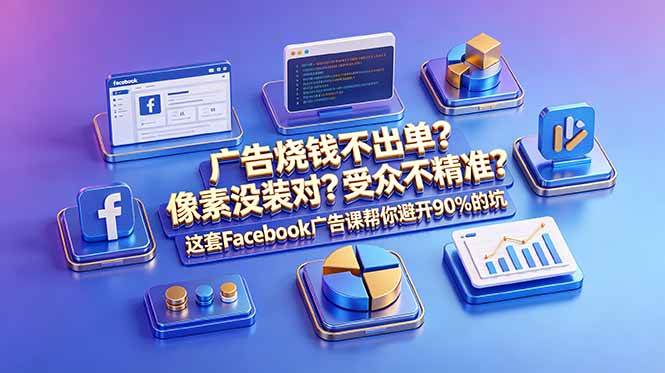 （18850期）广告烧钱不出单？像素没装对？受众不精准？这套Facebook广告课帮你避开90%的坑-原创双语字幕-星空网创资源