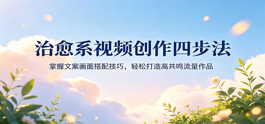 治愈系视频创作四步法:掌握文案画面搭配技巧,轻松打造高共鸣流量作品-星空网创资源