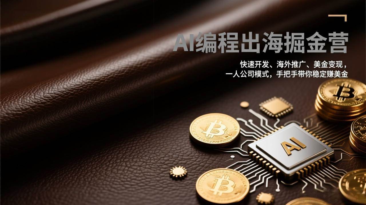 (17308期)AI编程出海掘金营:快速开发、海外推广、美金变现,一人公司模式,手把手带你稳定赚美金 (17308期)AI编程出海掘金营:快速开发、海外推广、美金变现,一人公司模式,手把手带你稳定赚美金